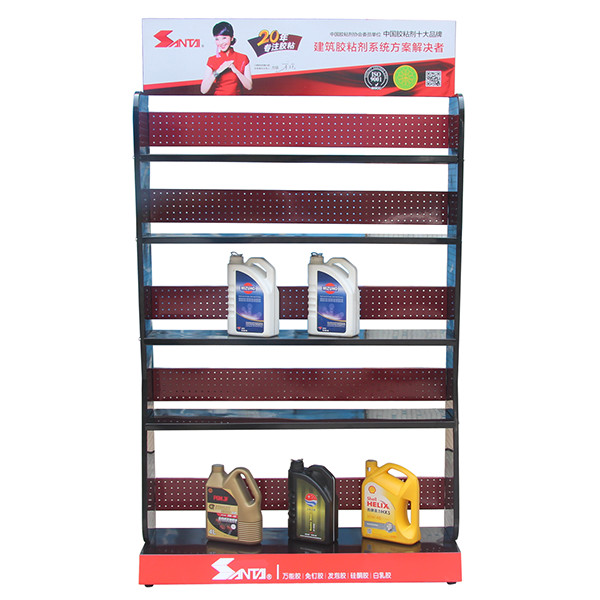 5 Tier ODM Service Metal Storage Stand , Freestanding Metal Shelving For Motor Oil