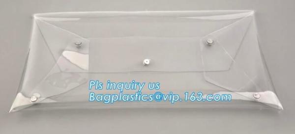 Eco-friendly Practical Waterproof Transparent Zipper Hand Bag PVC Cosmetic Clutch Bag For Gift Promotion, purse, wallet