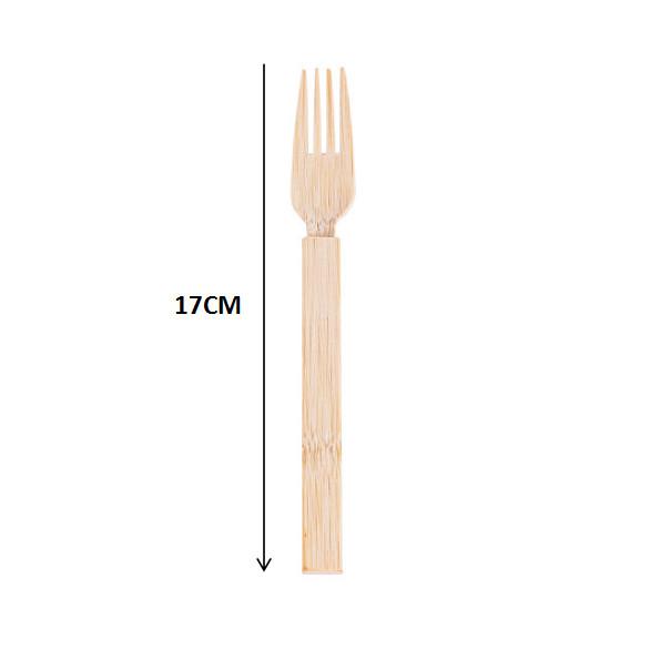17cm Eco Friendly Disposable Bamboo Cutlery Biodegradable Wooden Picnic Forks
