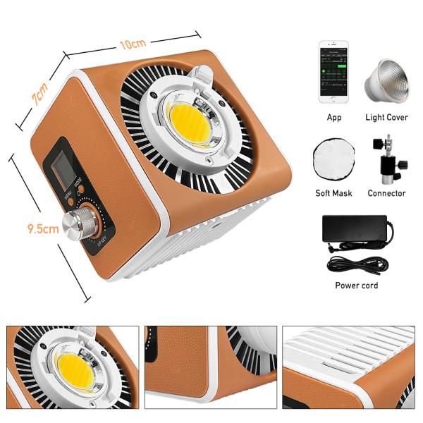 150w pequeña luz de bolsillo se puede utilizar con baterías de mango con temperatura de color ajustable adecuado para la fotografía al aire libre llenar la luz