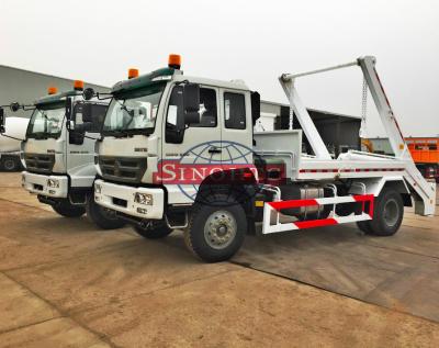 4x2 HOWO Arm Roll Garbage Truck , 8 - 12m3 Bucket Garbage Truck With Arm