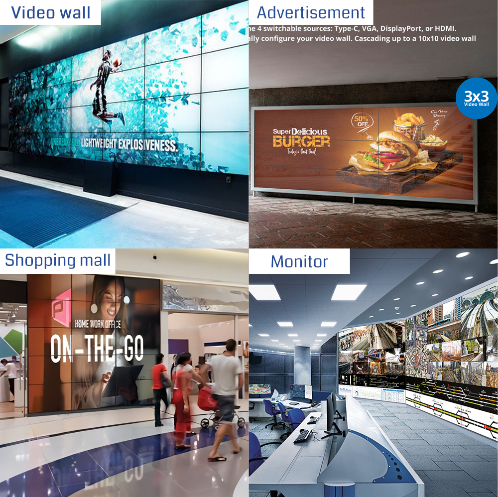 4K60Hz Video Wall Controller with Seamless Switching and Multi-Window Control for Ultra-Large Screen Walls