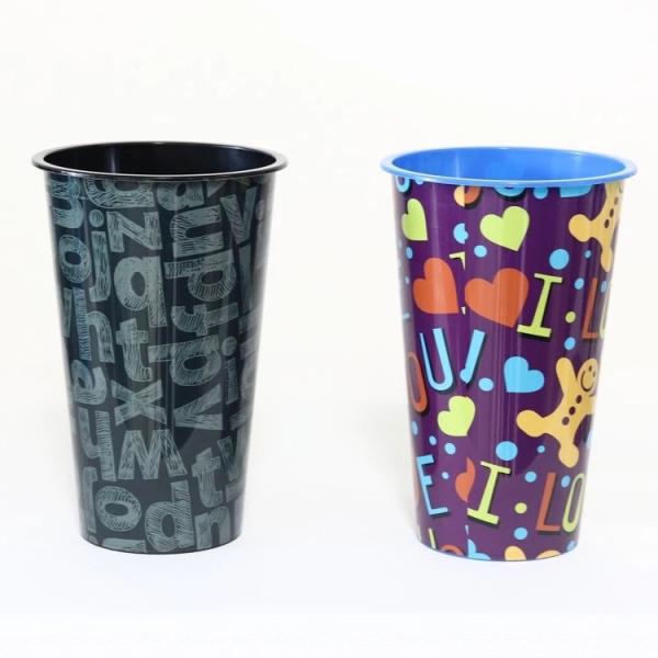 Printing Labels Disposable Coffee Cups , Disposable Plastic Yogurt Cups