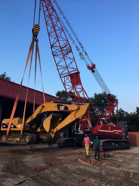 Guindaste de esteira rolante hidráulico telescópico SQ250A 37 Ton Lattice Boom Crane com preço baixo para a venda