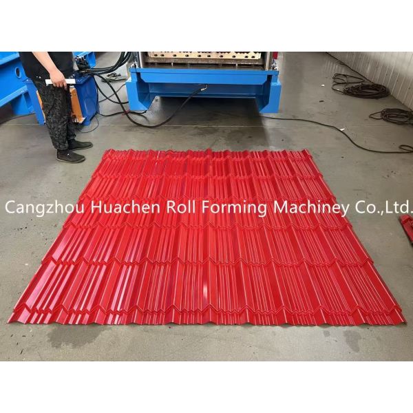 4 KW Hydraulic Cutter Glazed Tile Roll Forming Machine with 1200mm Coil Width and 12 Stations Roller