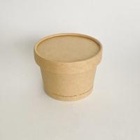 Coupe en papier de soupe chaude avec couvercle 8 oz 240 ml PE enduit Kraft