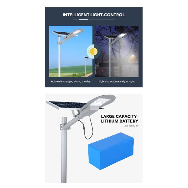 50watt разделило тип сумрак уличного света СИД на открытом воздухе солнечный для того чтобы рассветать с дистанционным управлением