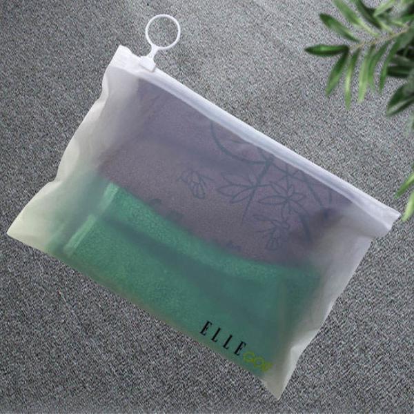 Custom 100% Biodegradable Plastic Recycled Frosted Matte Clothes Ziplock Bag Eva Zipper Pouch Polybags For Clothing