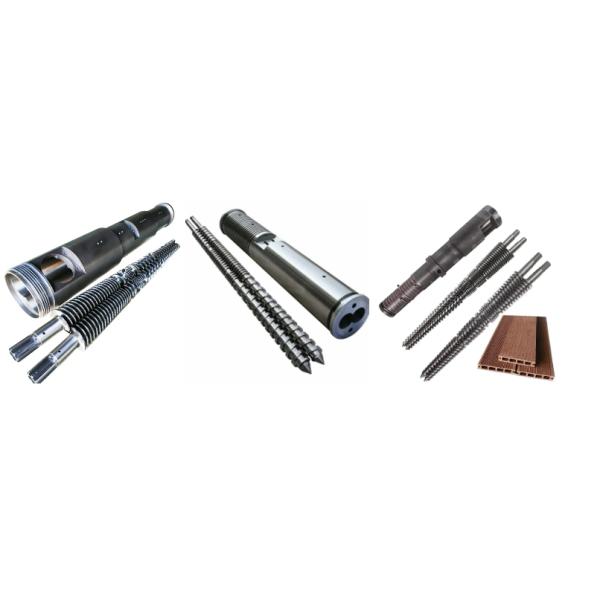 WPC PVC PE Industry / Extruder Bimetallic Nitride Конические двойные винты и бочки
