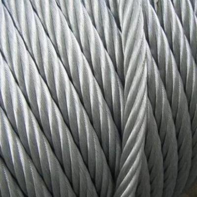 Cuadro de acero de 24 mm Tratamiento de galvanizado alambre de acero de alto carbono cuerda de alambre marítimo