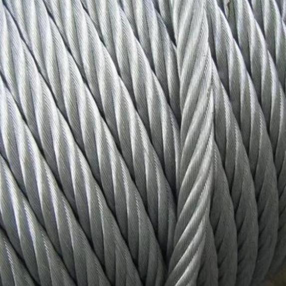 Cable de acero de alto carbono de 24 mm con núcleo de acero, tratamiento de galvanizado, cable de acero para grúas de cubierta marina