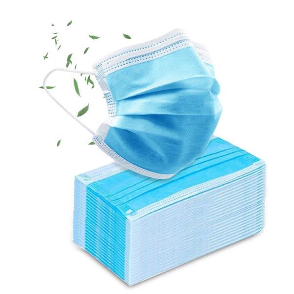 Resist Virus Disposable Medical Mask 50 PCS 3 Ply Non Woven Face Mask 0.25 kg
