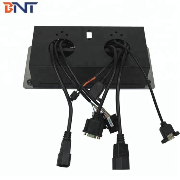 BNT Round Corner Office Tabletop Pop Up Desk Socket Box BD630-2R
