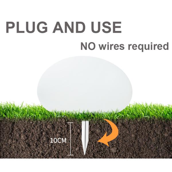 el jardín solar al aire libre de las luces del césped de 1800mAh 6000K llevó 5V formado piedra 1.5W