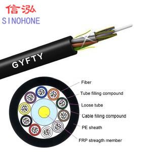 6 Core Bulk Single Mode Fiber Optic Cable Black Anti Electromagnetism