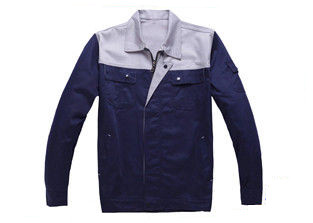 Blended Cotton Pleated Waist Industrial Work Uniforms , Long Sleeve Workwear