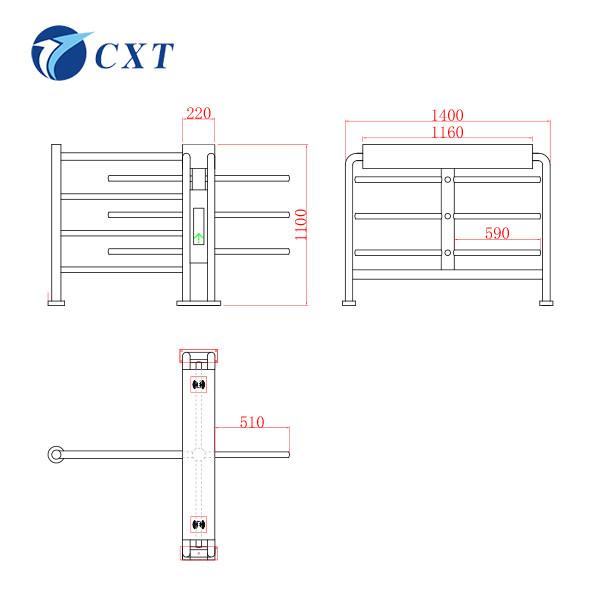 Automatic Full Height Turnstile with Brushless Motor and Corrosion Resistant 304 Stainless Steel for High Security Access Control