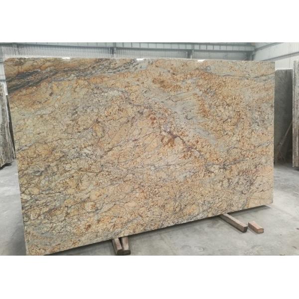 Golden Yellow Stone Granite Slabs , 2.72g / Cm³ Density Large Stone Slabs