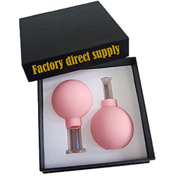Simple and Portable Glass Rubber Cupping Set for Body Cup Vacuum Suction Massage Tool