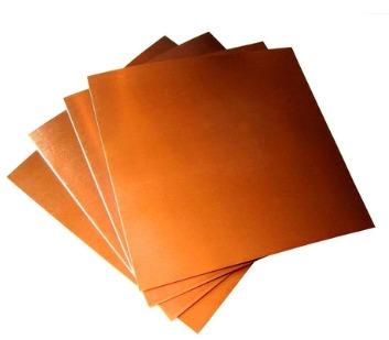 1000 X 2000mm Decorative Copper Sheets Red Rectangular T2 High Corrosion Resistance