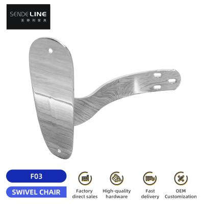 Chrome Plated Iron Office Chair Armrest Replacement Ergonomic For Large Class Chairs