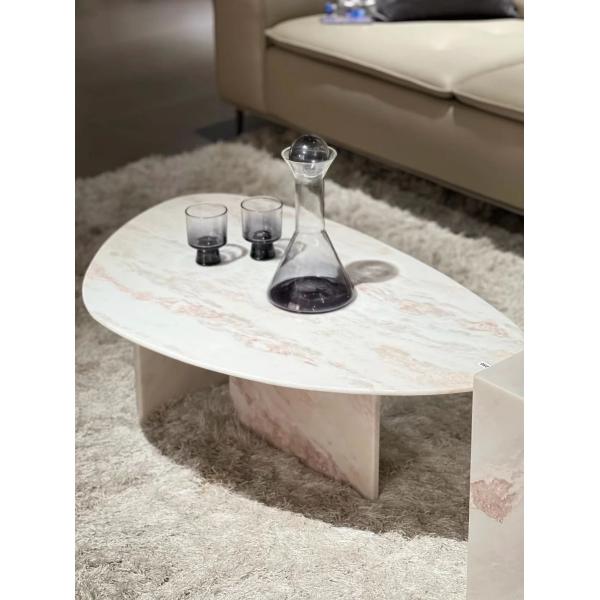 Mesa de centro de mármol de alta durabilidad, elegante para salas de estar
