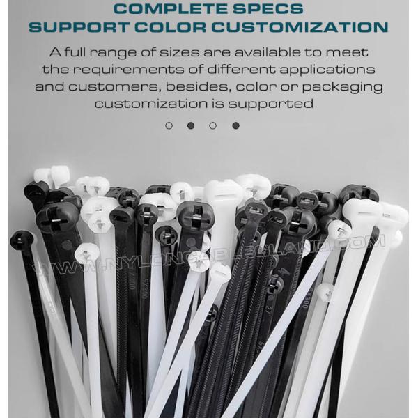 Brida de nylon con lengüeta inoxidable 400mm x 8mm, brida plástica ajustable de Ø9-108mm con diente metálico 550N (112 libras) para construcción naval
