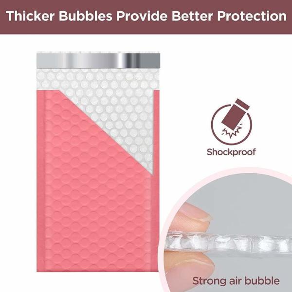 CTCX Pink Plymor Mail Bubble Mail Bubble Mailer Bag Shipping Plastic Bubble Mailer Envelope Padded Envelope Postal Packages