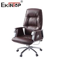 Brown Luxury Leather Chair Adjustable height For  Hospital Furniture