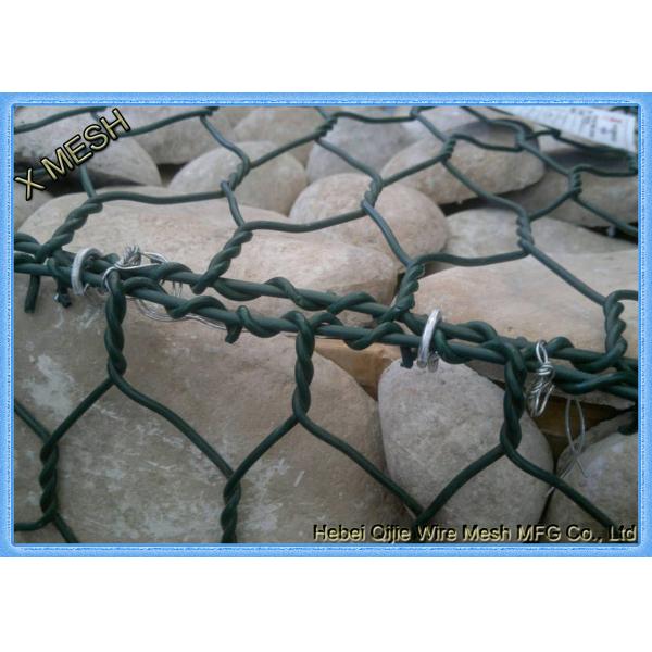 ASTM A 975 ПВХ с покрытием Gabion Baskets Двойная витая тканая сетка Fit Riverbank