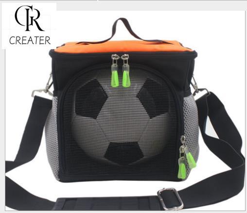Bolsas esportivas de futebol de poliéster, bolsa de transporte preta para basquete/futebol ao ar livre