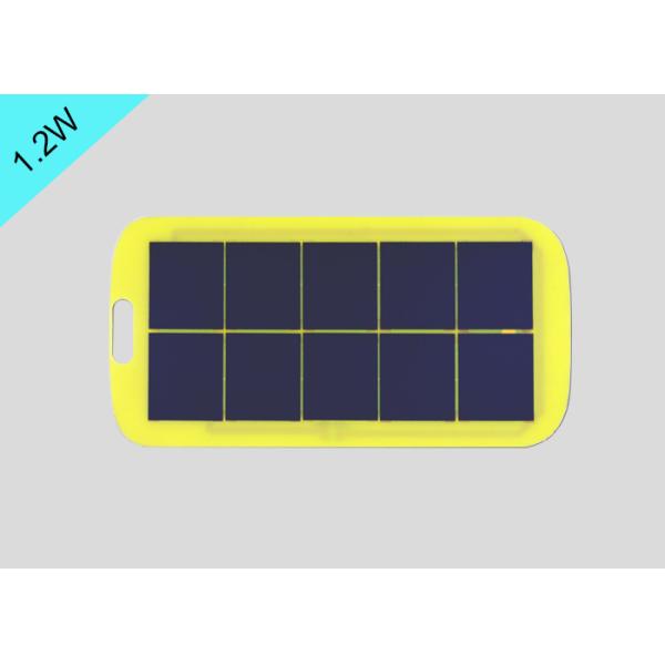 5.5v 1.2w Sunpower Portable Solar Panels IPX4 Waterproof Level With Yellow Plastic Frame