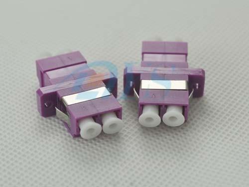 LC Duplex Fiber Optic Adapter Violet Color For Optical Networks