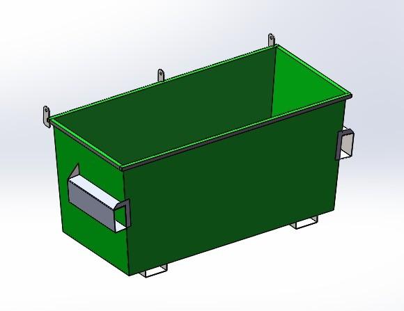 Front Load Trash Container for Commercial Use