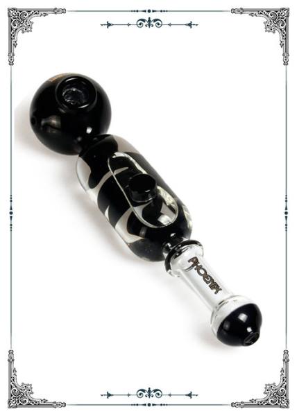 Glycerin Freezable Coil Spoon Hand Pipe Black With Gold Lable Smoking Tobacco