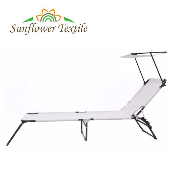 187x53x27cm Portable Beach Chair Oxford Footrest Beach Lounge Chair