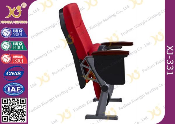 Foldable Aluminum Leg Auditorium Seating Chairs Tip Up Seat With ABS Tablet