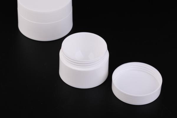 Pot crème cosmétique blanc à la mode d'UKC44 5-50g pp, pot de masque
