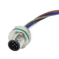 5 o fio à prova d'água masculino da montagem do painel do conector A B D X do sensor dos pinos M12 cabografa o conector M12