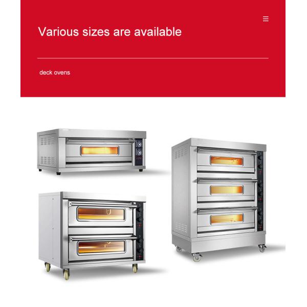 Multifunction 3 Deck 6 Trays Electric Bakery Oven for Bread and Cake Made from Soybean