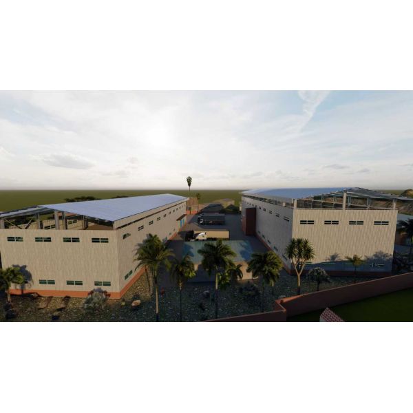 H Beam Light Steel Structure Prefab Agricultural Buildings Weather Resistant Rust Proofing