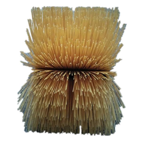 Rodillo de nylon amarillo del cepillo de la combinación del semicírculo de 500*900m m para el cepillo de acero de limpieza del rodillo del cepillo de la máquina del chorreo con granalla