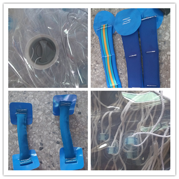 Transparent 0.7mm TPU Inflatable Body Zorb Ball For Blow Up Water Park