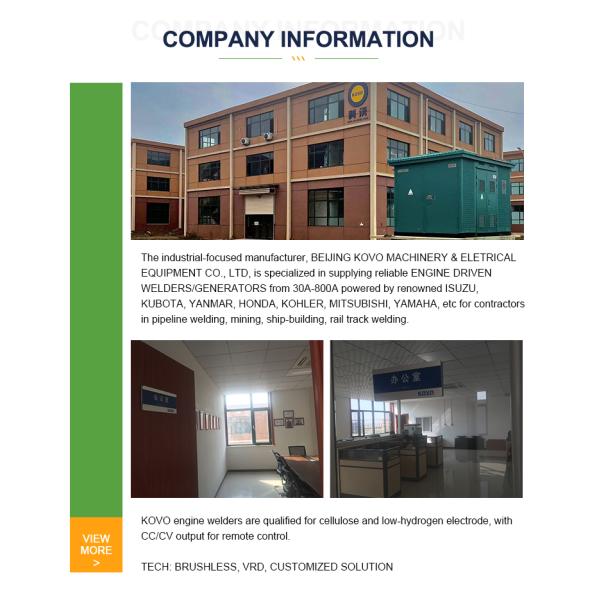 DC Motor Inverter Portable Welding Machine Generator EW400DS-X KOVO 80% Rated Duty Cycle