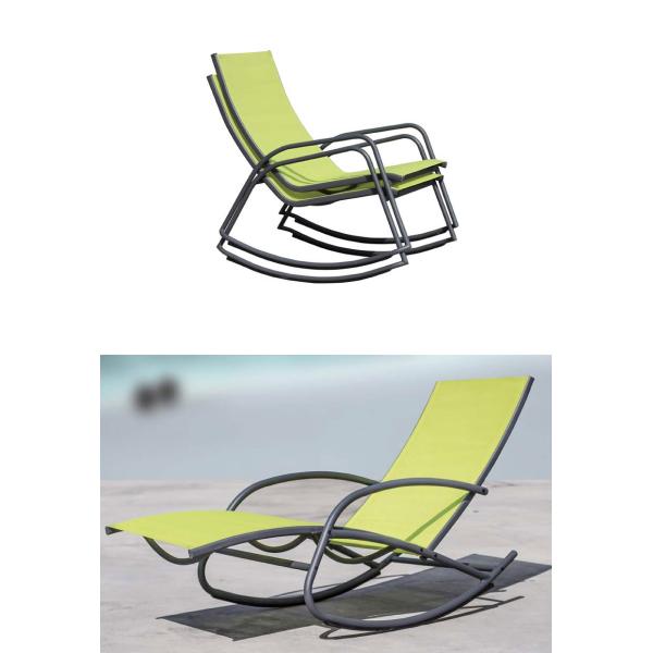 Height 820mm Depth 1610mm Aluminum Chaise Lounge , Zero Gravity Sun Loungers Unique