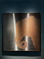 Arte de malla de cobre personalizado para papel tapiz metálico / pintura metálica