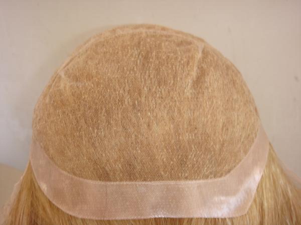 Personnalisé 100% Cheveux humains Droite Blonde Perruque dentelle avant