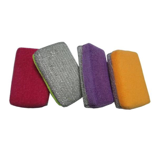 Губки для мытья посуды из микрофибры без царапин для кухонной ванной комнаты