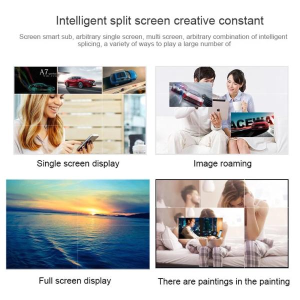 500nits RS232 55in Slim Bezel LCD Panel For Advertisement