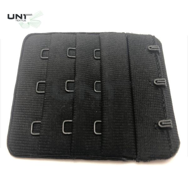 bande noire couverte de tissu en nylon de crochet et d'oeil de soutien-gorge des accessoires 3*3 de vêtement de 47mm